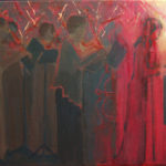 Singing Bach, acrylic on canvas 30x20cm